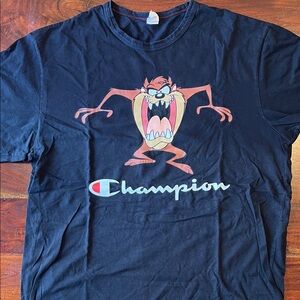 Champion Black Taz Graphic Short Sleeve Tee